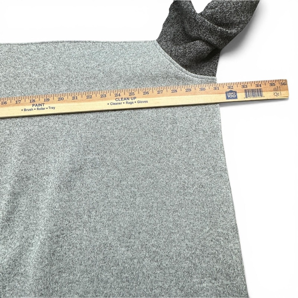 IZOD Sweater Mens 4XLT Gray Pullover 1/4 Zip Mock Neck Knit Long Sleeve Big Tall - Picture 4 of 8